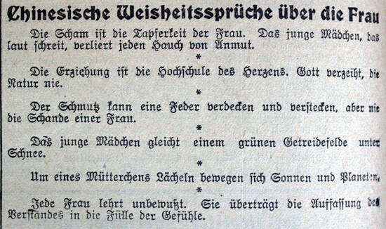 Abb. 3: »Chinesische Weisheitssprüche über die Frau«